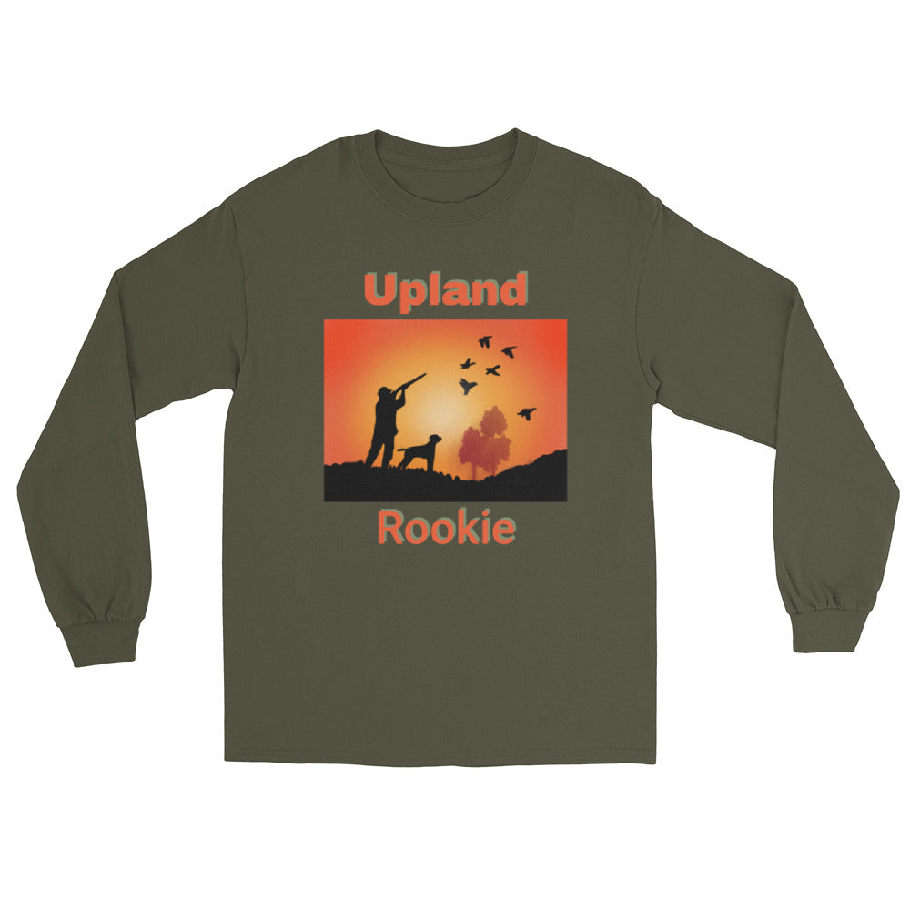 Men’s Long Sleeve Man & Dog Silhouette at Sunset Shirt