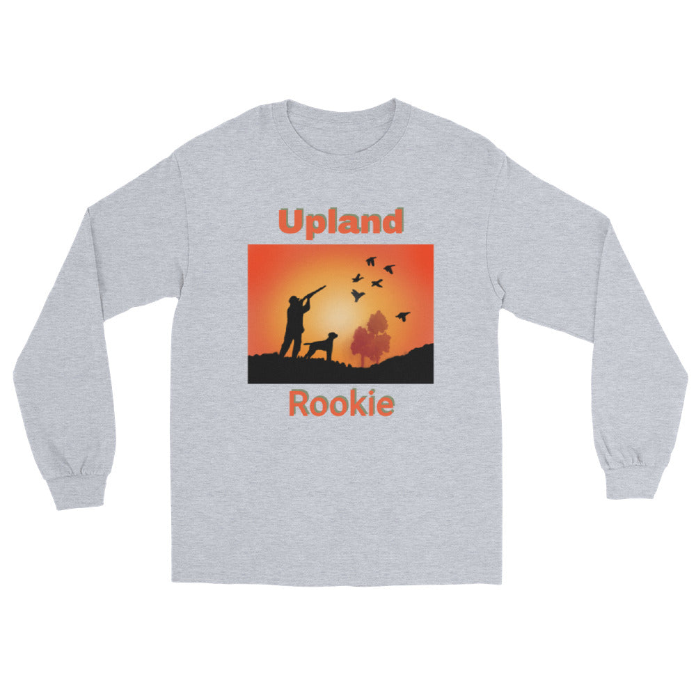 Men’s Long Sleeve Man & Dog Silhouette at Sunset Shirt