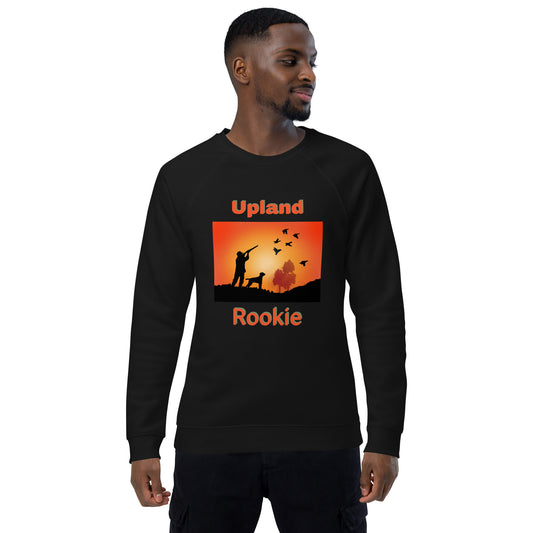 Unisex Organic Raglan Man & Dog Silhouette at Sunset Sweatshirt